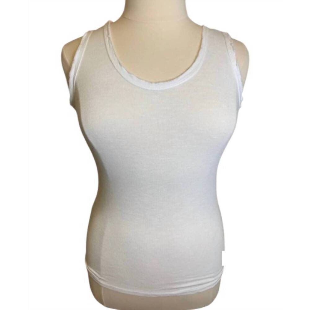 NEW MARISIMA women's ribbed tank top in white